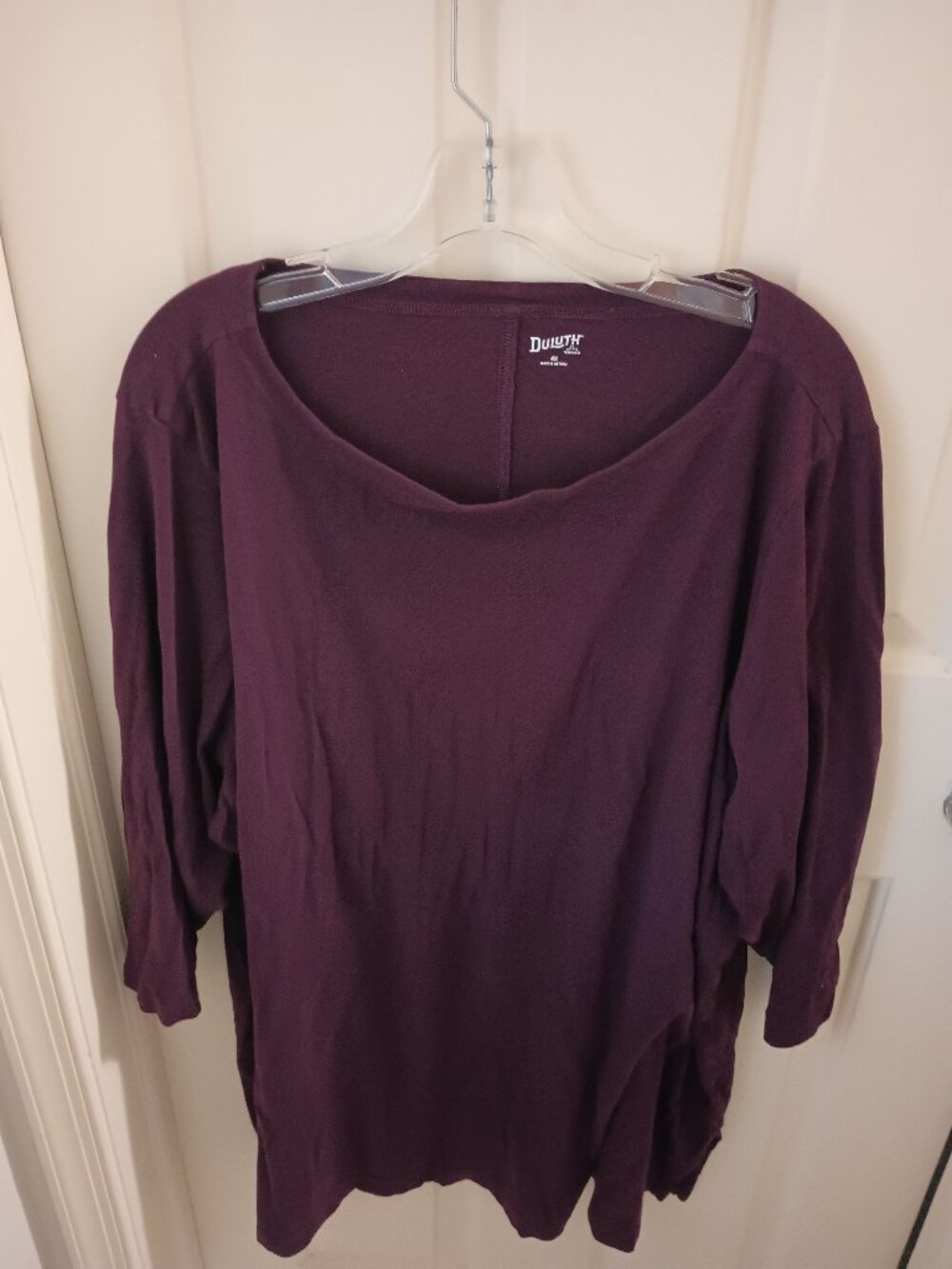 Duluth Women's 4X burgundy Knit tunic Top